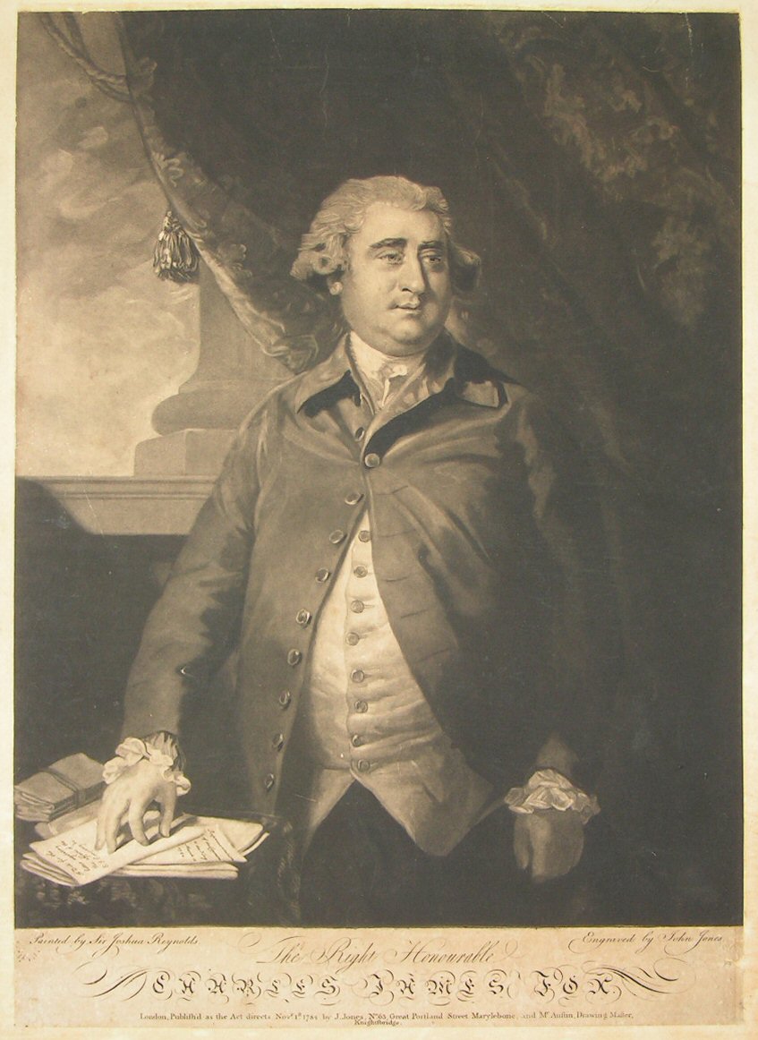 Mezzotint - The Right Honourable Charles James Fox - Jones